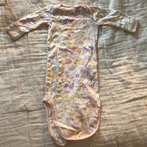 newborn cloud island floral knot sleep sack
